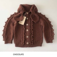 予約【babytoly】HAZEL cardigan w/attached scarf