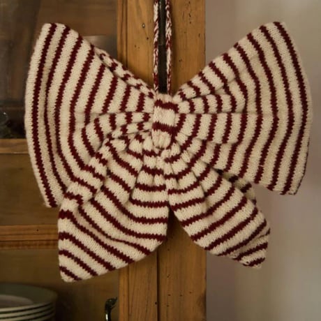 予約【Shirley Bredal】Big Christmas Bow - Stripe red
