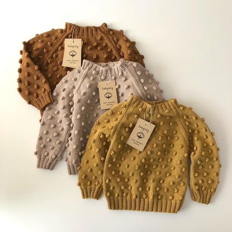 予約【babytoly 】popcorn sweater / confetti