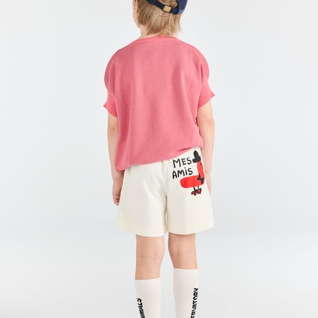 【The Animals Observatory】PELICAN KID SHORT SWEATPANTS Raw White