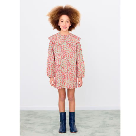 【TINYCOTTONS】CHERRIES WOVEN DRESS *light cream*