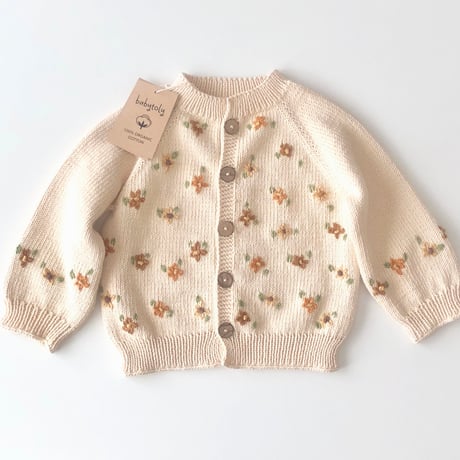 予約【babytoly】FLORAL CARDIGAN