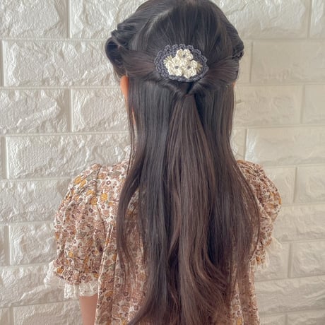 【Little Cotton Clothes】 Crochet Hair Clip Flower Trio