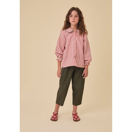 【birinit】Kaki denim pleated trousers / Pantalon pinzas denim Kaki