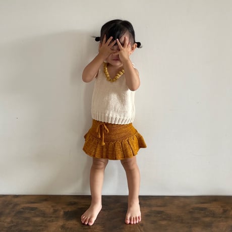 予約【babytoly】eva knit top / ribbons