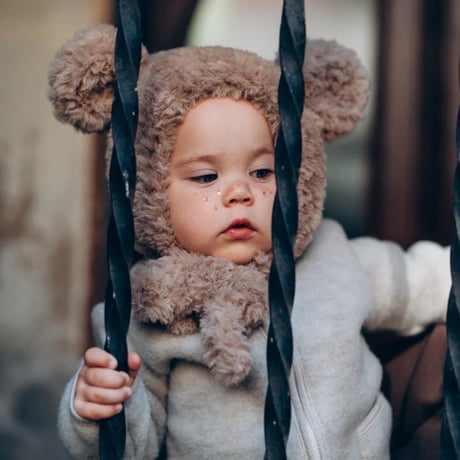 【bambolina】Teddy Bear bonnet -biscotto