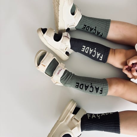 【Façade】Façade Ribbed cotton tube socks (2 pairs)