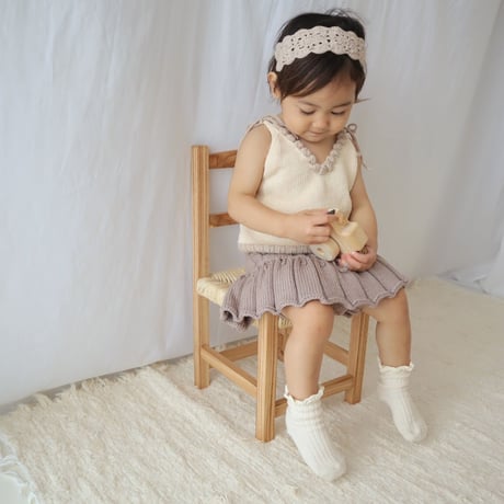 予約【babytoly】eva knit top / ribbons