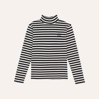 【the campamento】GREY STRIPES TURTLE NECK TSHIRT