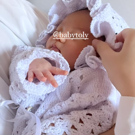 【babytoly×lana 】 CROCHET CEREMONY DRESS&bonnet set