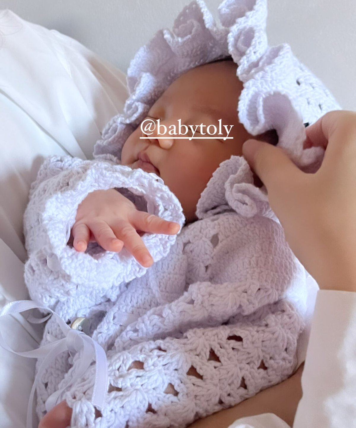babytoly×lana 】 CROCHET CEREMONY DRESS&bonnet 