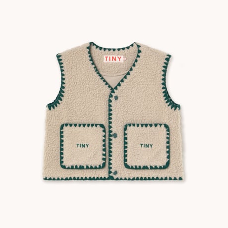 TINY COTTONS 大人向け バラ柄ジャケット 36 tiny cottons COLOR BLOCK POLAR SHERPA JACKET -