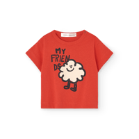 【The Animals Observatory】PANGOLIN BABY T-SHIRT Red