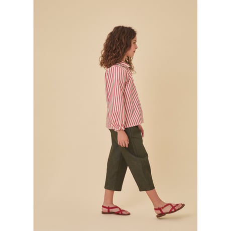 【birinit】Kaki denim pleated trousers / Pantalon pinzas denim Kaki
