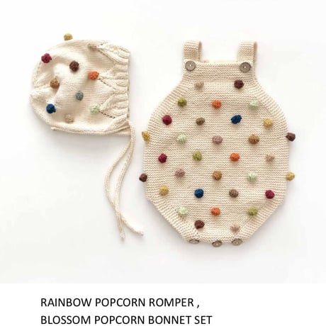 予約【babytoly 】rainbow popcorn romper