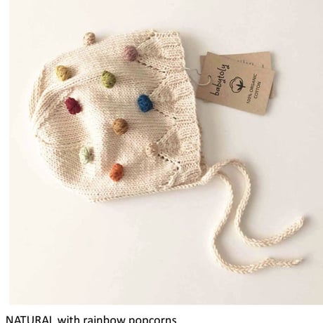 予約【babytoly】rainbow blossom popcorn bonnet