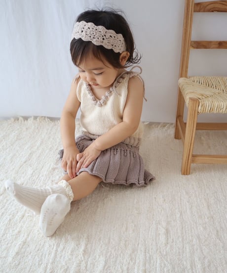 【babytoly】eva knit tops w/ribbons