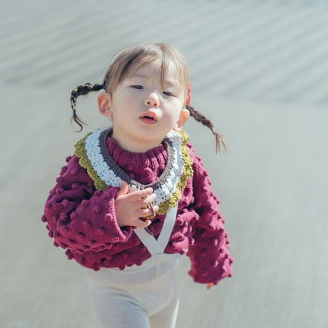 予約【babytoly 】popcorn sweater / confetti