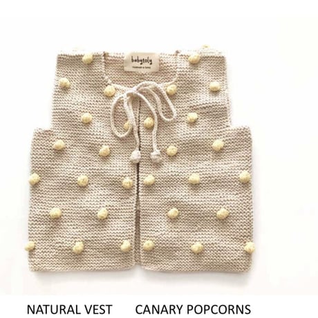 予約【babytoly 】popcorn vest （ベース/confetti）