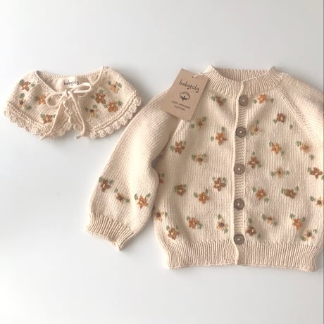 予約【babytoly】FLORAL CARDIGAN
