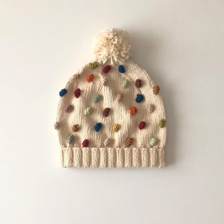 予約【babytoly】rainbow popcorn beanie