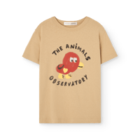 【The Animals Observatory】ROOSTER KID T-SHIRT Soft Brown