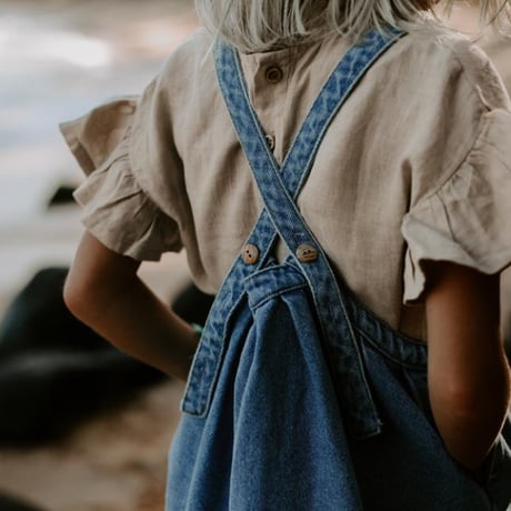 【The Simple Folk】The Oversized Denim Pinafore