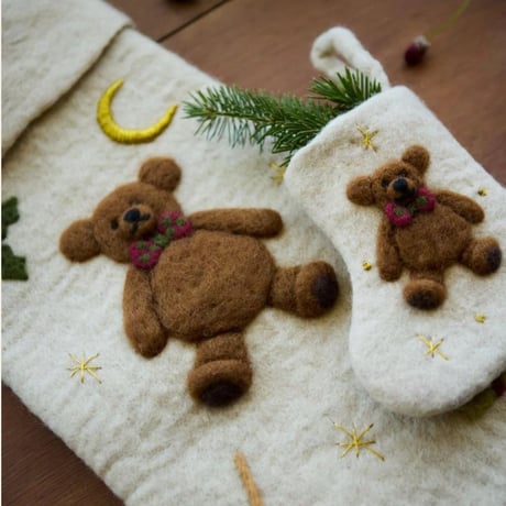 予約【Shirley Bredal】Teddy Bear Stocking / Cream White