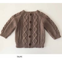 予約【babytoly】cable cardigan