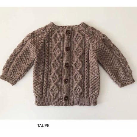 予約【babytoly】cable cardigan