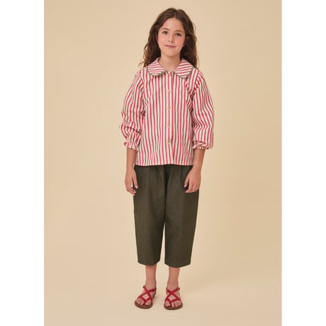【birinit】Kaki denim pleated trousers / Pantalon pinzas denim Kaki
