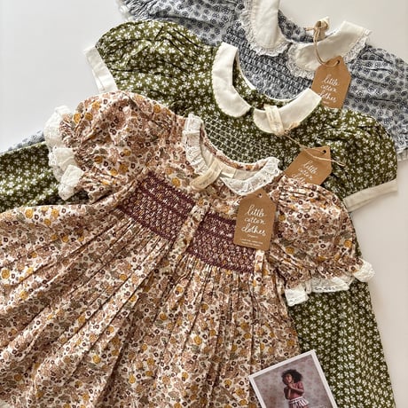 【Little Cotton Clothes】Elizabeth Dress - Yarrow Floral