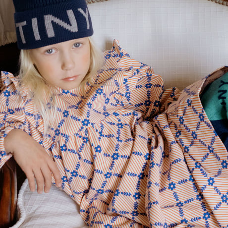 【TINYCOTTONS】FLOWER GRID PRINT DRESS *light cream*