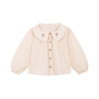 【birinit】Ivory embroidered girl shirt