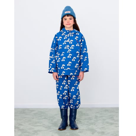 【TINYCOTTONS】CHERRIES WOVEN JACKET *dark blue*
