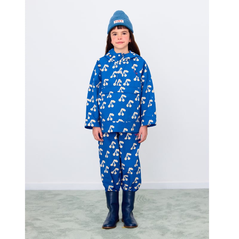 極美品‼︎tinycottons スノーウェア 4y タイニーコットンズ チェリー TINYCOTTONS】CHERRIES WOVEN JACKET *dark blue*