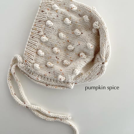 【babytoly】 popcorn bonnet /Confetti yarn