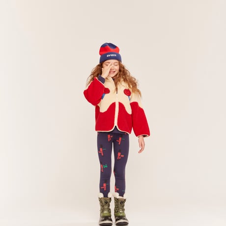 【Wynken】DANCING DAHLIA JACKET ECRU RED