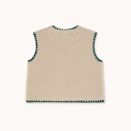 【TINYCOTTONS】SHERPA VEST *dark vanilla*