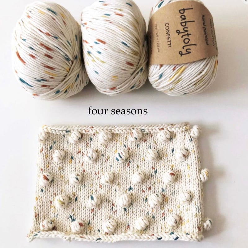 babytoly】 popcorn bonnet /Confetti yarn | lana