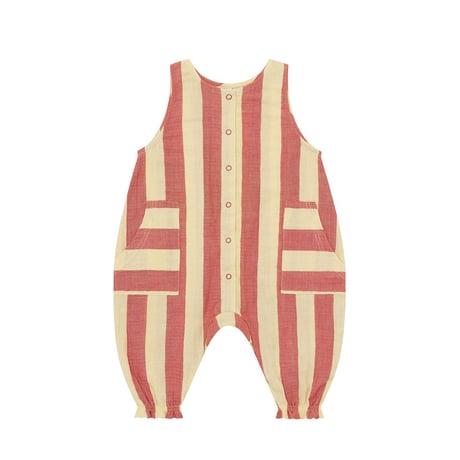 【organic zoo】Tomato Stripes Jumpsuit