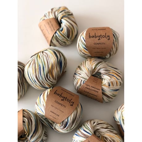 予約【babytoly】DANDELION //Organic cotton yarns/Confetti