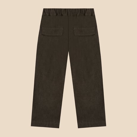 【birinit】Kaki denim pleated trousers / Pantalon pinzas denim Kaki