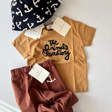 【The Animals Observatory】ROOSTER KID T-SHIRT Camel