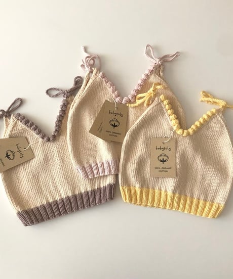 【babytoly】eva knit tops w/ribbons