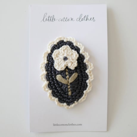 ラスト1【Little Cotton Clothes】Crochet Hair Clip Dahlia - Blue