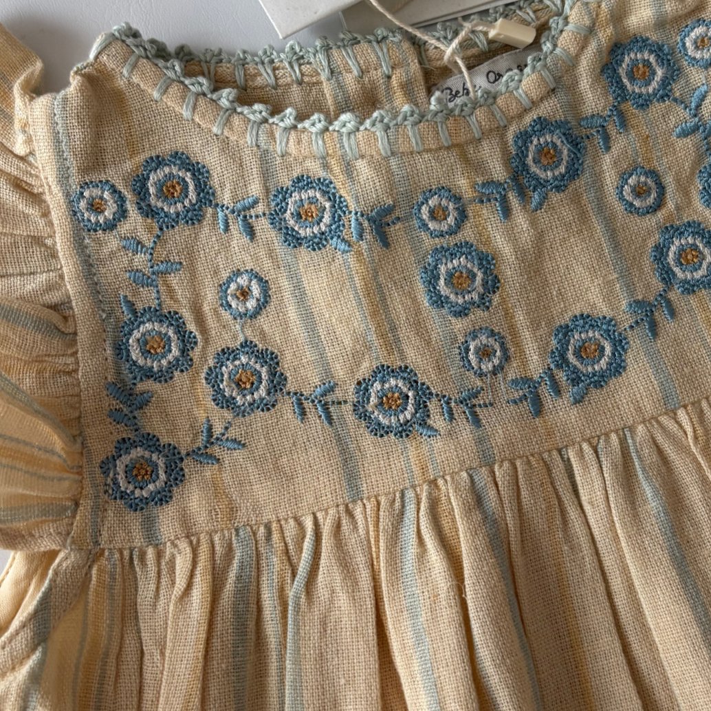 Bebe organic　LENA DRESS　3Y Lena Dress, Summer Stripe - Bebe Organic Dresses | Maisonette