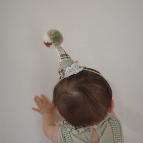 【kruhitkalove】Patchwork Flowers Cotton Party Hat / Green