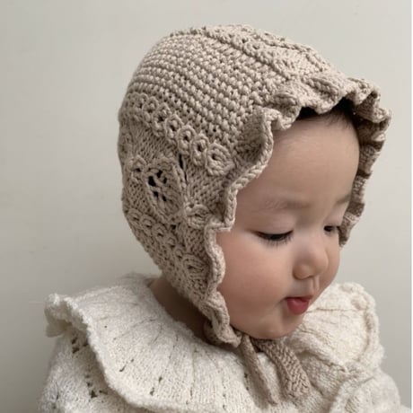 予約【babytoly】rococo bonnet