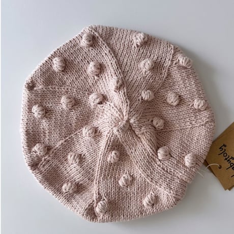 【babytoly 】popcorn berets/powder pink